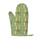 Kate McEnroe New York Atomic Starburst Oven Mitt Pot Holder Set, Mid Century Modern Kitchen (Right)Oven Mitts & Pot Holder SetsPK3sF3CNR
