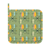 Kate McEnroe New York Atomic Starburst Oven Mitt Pot Holder Set, Mid Century Modern Kitchen (Right)Oven Mitts & Pot Holder SetsPK3sF3CNR