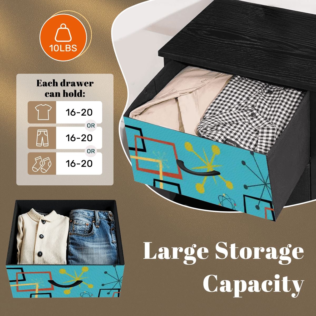 Kate McEnroe New York Atomic Starburst Sputnik Mid Century Modern Teal 4 Drawer DresserDressers1mnWYzPXyd