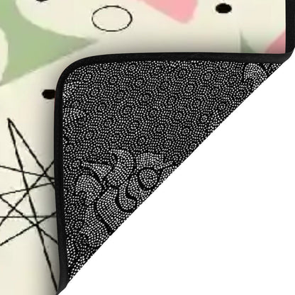 Kate McEnroe New York Atomic Starburst Stair Treads, 1950s Pink Mint Boomerang Non Slip MatsStair Treads2ub8opomtq