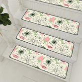 Kate McEnroe New York Atomic Starburst Stair Treads, 1950s Pink Mint Boomerang Non Slip MatsStair Treads2ub8opomtq
