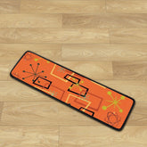 Kate McEnroe New York Atomic Starburst Stair Treads, Mid Century Modern Retro Orange MatsStair TreadsRJEpVTzwKJ