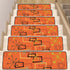 Kate McEnroe New York Atomic Starburst Stair Treads, Mid Century Modern Retro Orange MatsStair TreadsRJEpVTzwKJ