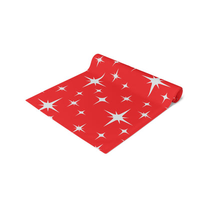 Kate McEnroe New York Atomic Starburst Table Runner, Mid Century Modern Retro Red Dining Table Decor, 50s Style Geometric Home AccentTable Runners29208221431923832281