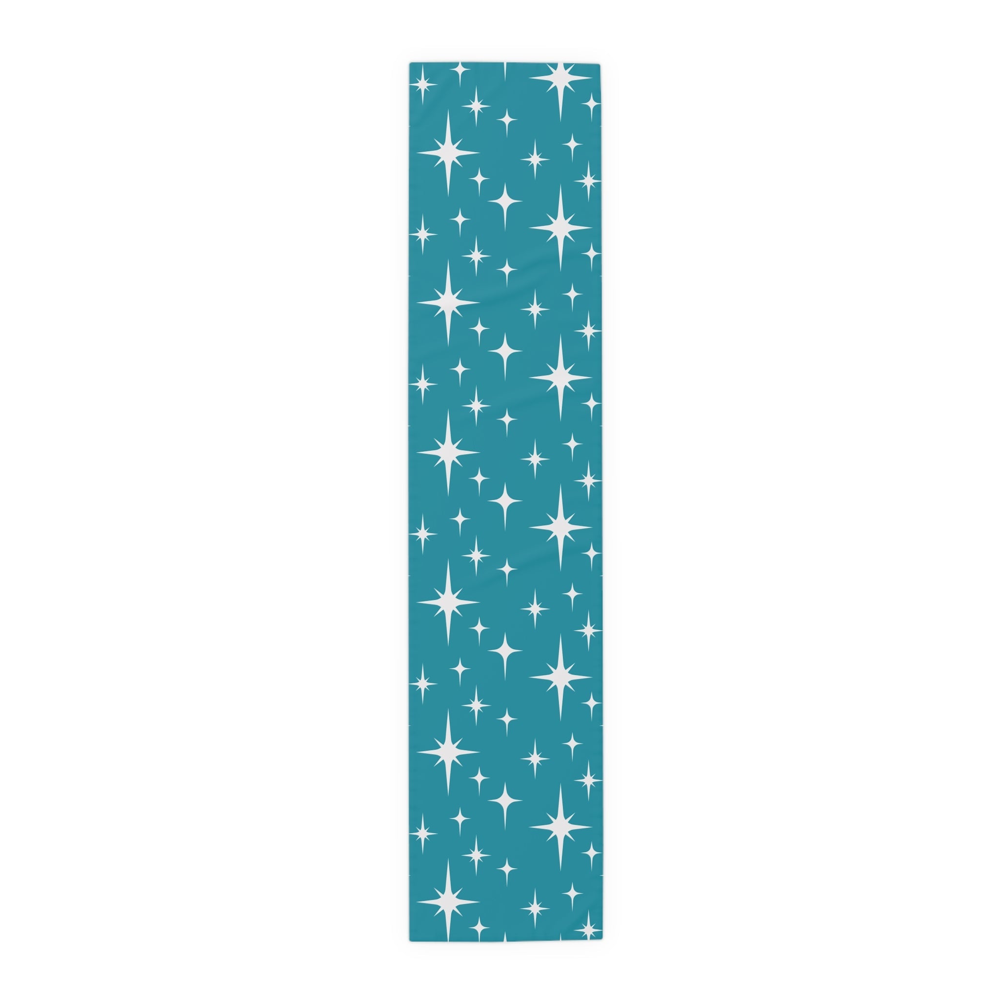 Kate McEnroe New York Atomic Starburst Table Runner, Mid Century Modern Retro Teal Dining Table Decor, 50s Style Geometric Home AccentTable Runners31384443466371359047