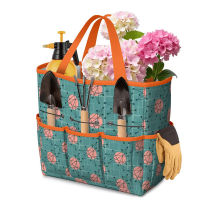 Kate McEnroe New York Atomic Starburst Teal Mid Century Modern Garden Tool BagGarden Tool Bag80GxyuqRxO