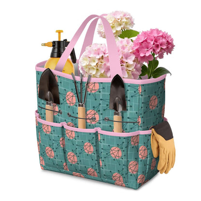 Kate McEnroe New York Atomic Starburst Teal Mid Century Modern Garden Tool BagGarden Tool BagGCF10BMJVy