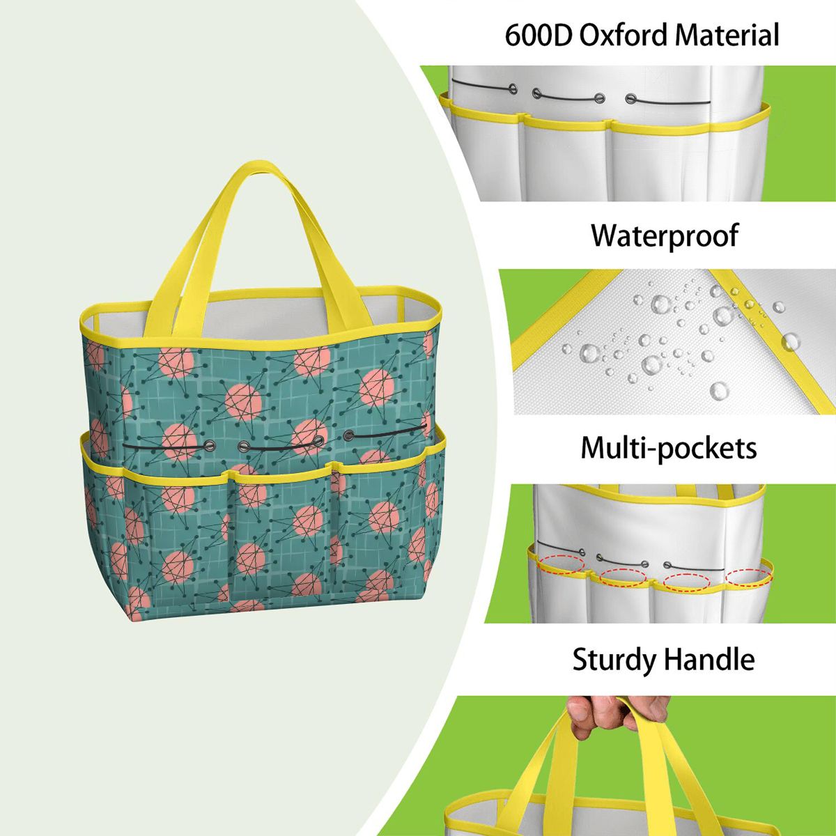 Kate McEnroe New York Atomic Starburst Teal Mid Century Modern Garden Tool BagGarden Tool BaguVS0pyVAZ8