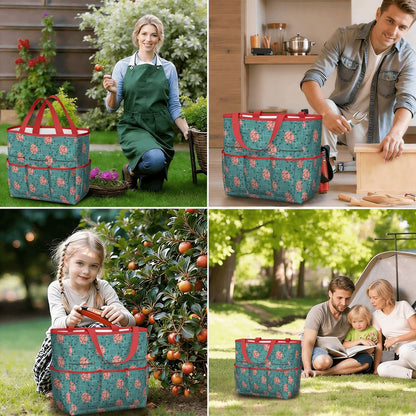 Kate McEnroe New York Atomic Starburst Teal Mid Century Modern Garden Tool BagGarden Tool BaguVS0pyVAZ8