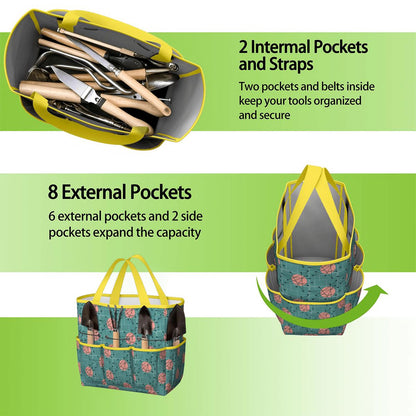 Kate McEnroe New York Atomic Starburst Teal Mid Century Modern Garden Tool BagGarden Tool BaguVS0pyVAZ8