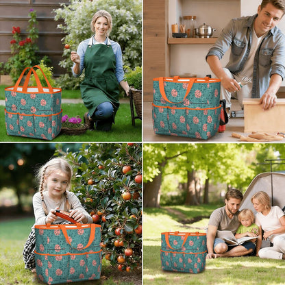 Kate McEnroe New York Atomic Starburst Teal Mid Century Modern Garden Tool BagGarden Tool BaguVS0pyVAZ8