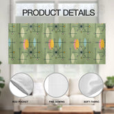 Kate McEnroe New York Atomic Starburst Window Valance, Mid Century Modern Geometric Green DraperyValancesH5KRTB - T2AMRQ - 22DRJ7