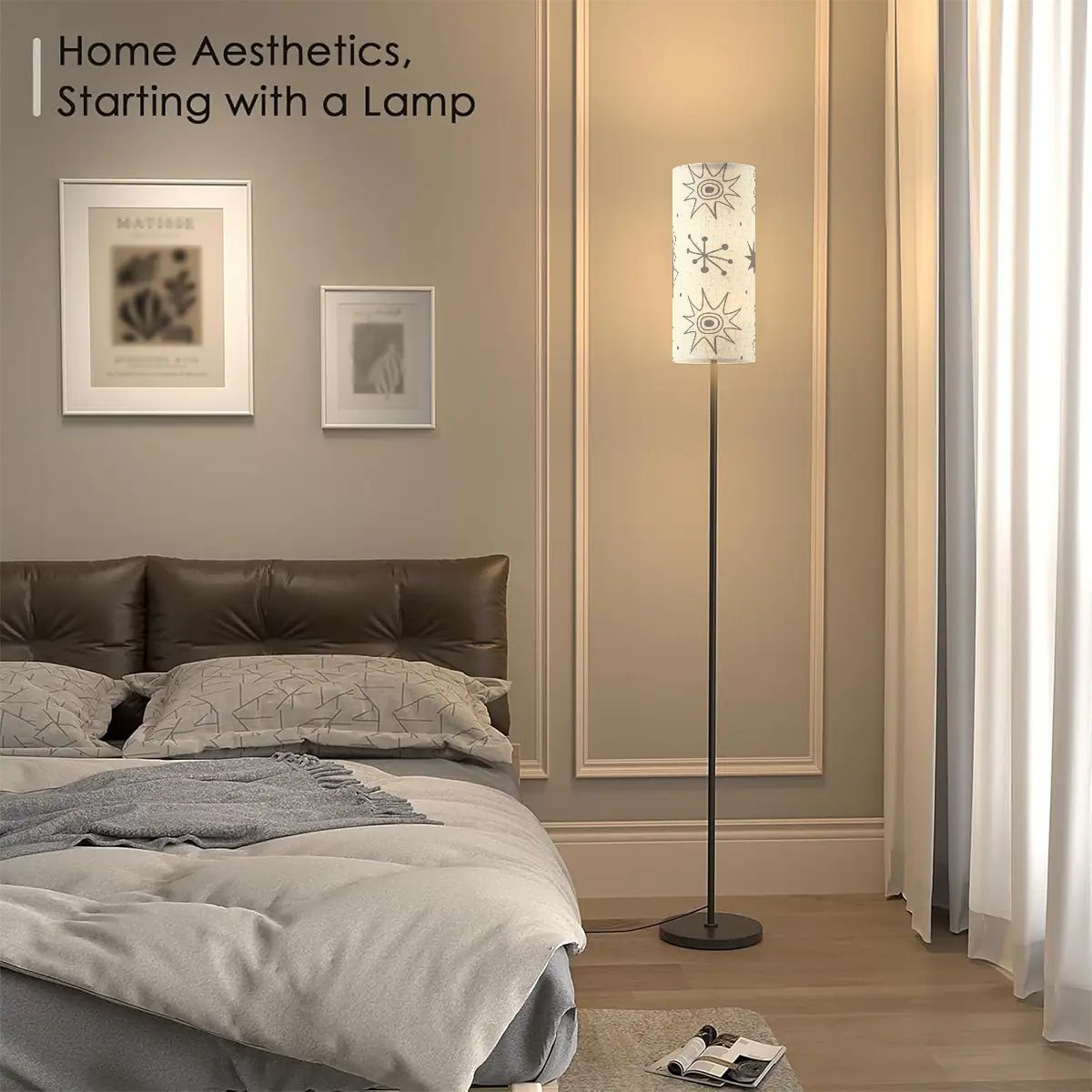 Kate McEnroe New York Atomic Starbursts Retro Slim Floor Lamp, Mid Century Modern 50s LightingSlim Floor Lamps07641p1cPw