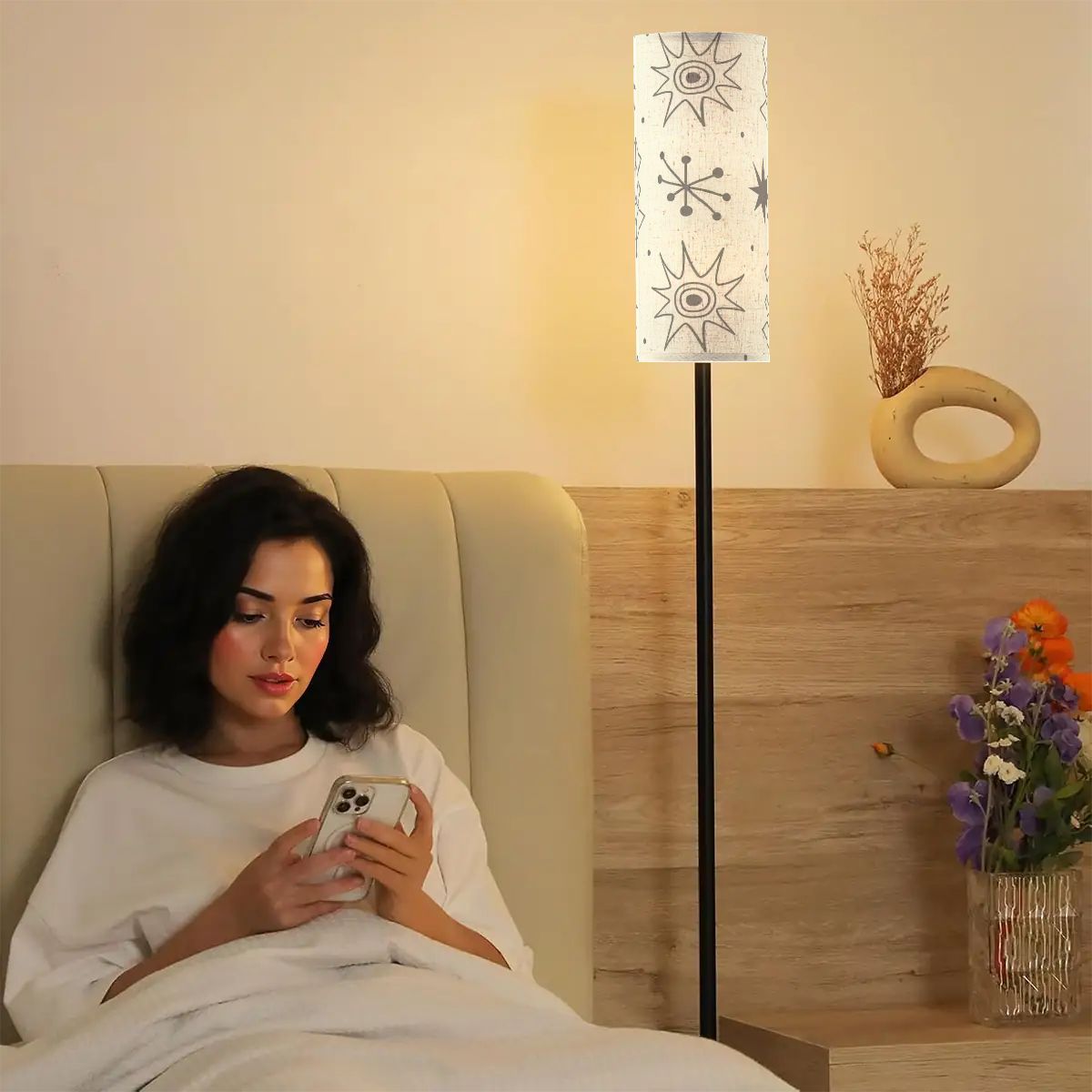 Kate McEnroe New York Atomic Starbursts Retro Slim Floor Lamp, Mid Century Modern 50s LightingSlim Floor Lamps07641p1cPw