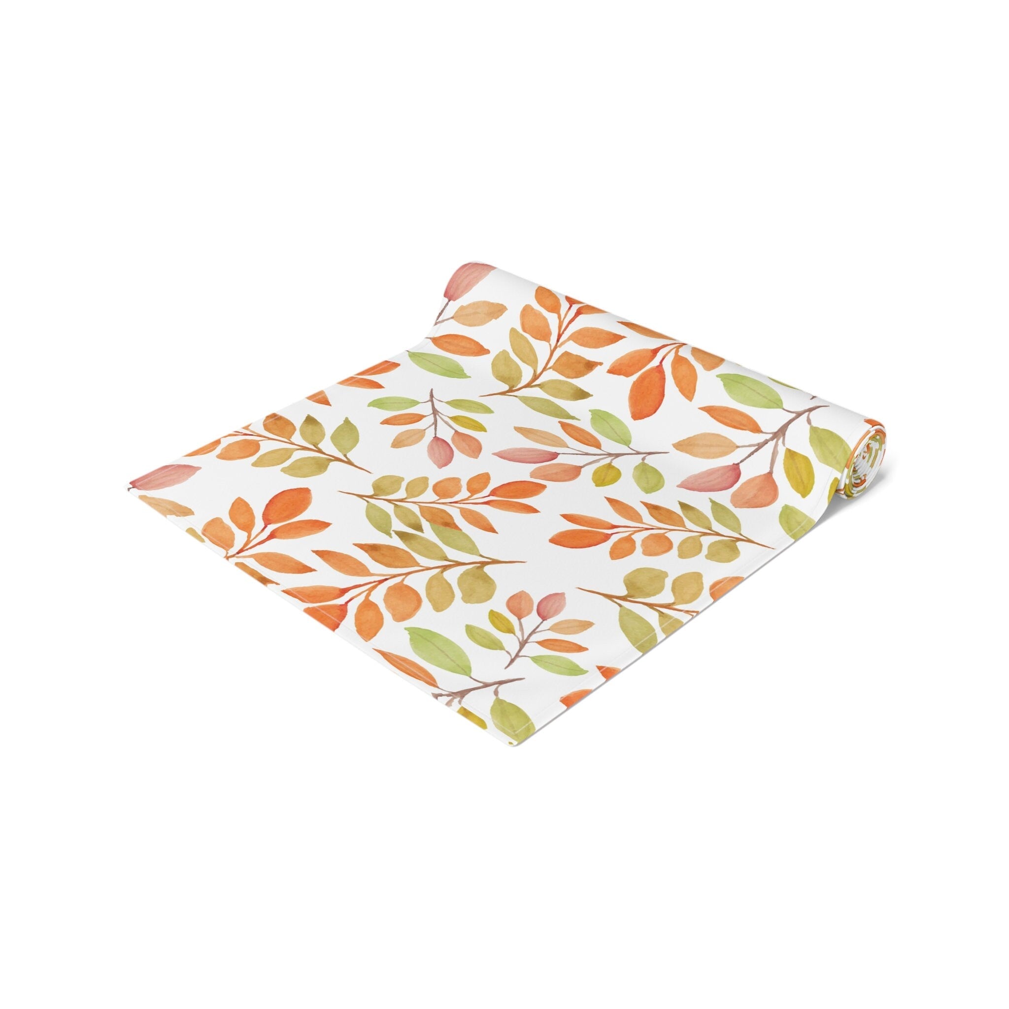 Kate McEnroe New York Autumn Leaves Table Runner, Country Farmhouse Fall Harvest Dining Table DecorationTable Runners54890201543028312672