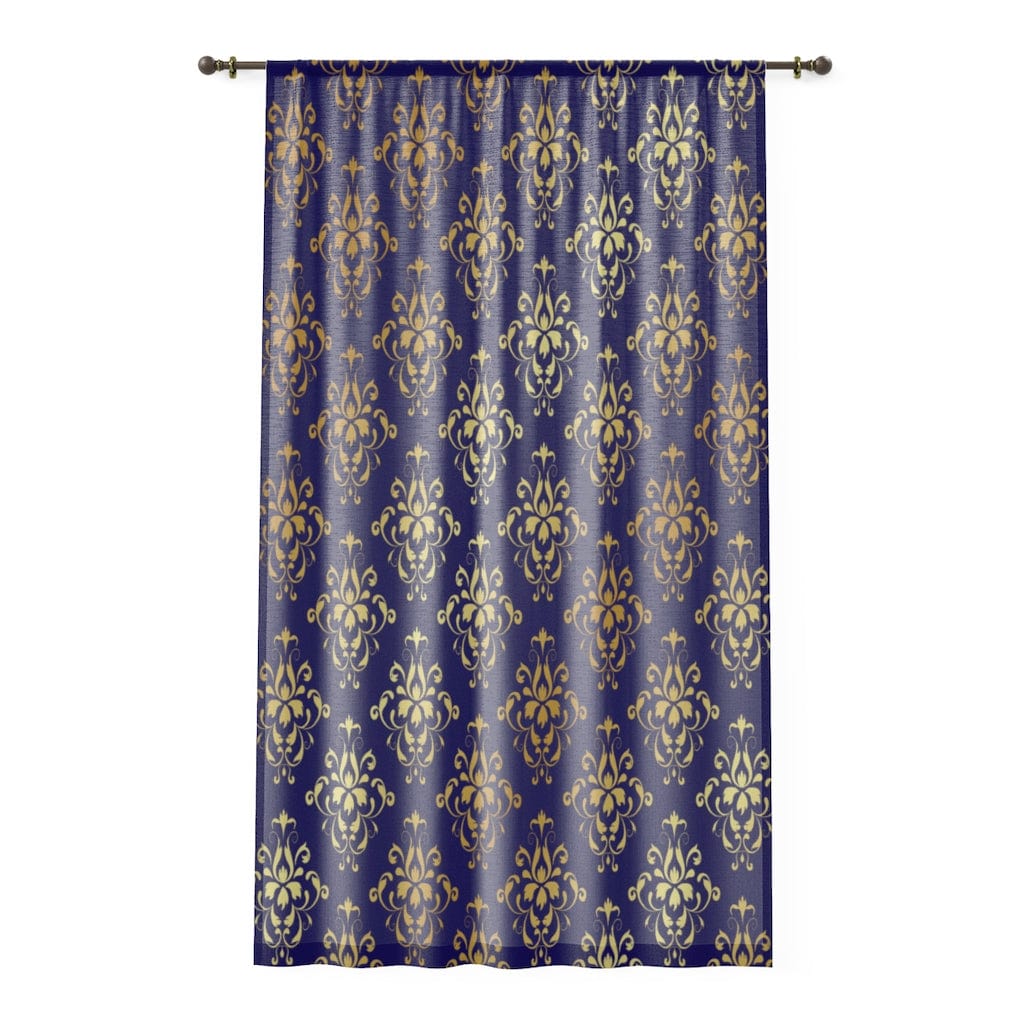 Kate McEnroe New York Baroque Floral Damask Print Sheer Window CurtainWindow Curtains19448960889822713163
