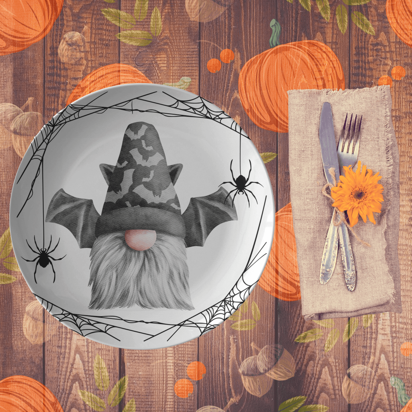 Kate McEnroe New York Bat Gnome Halloween Plate Plates Single P20-HAL-GN2-51