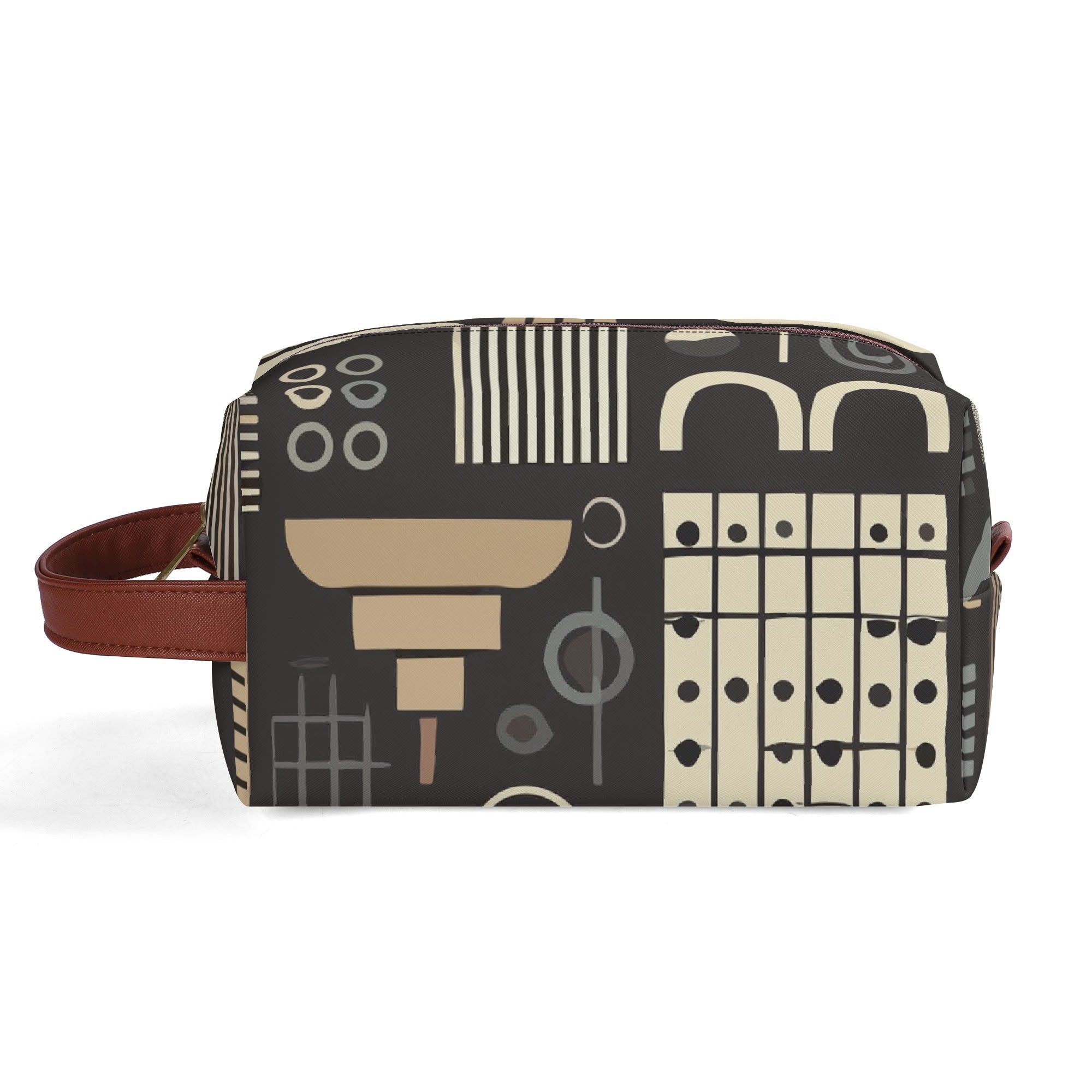Kate McEnroe New York Bauhaus Mid Century Modern Dopp Kit, Geometric Travel Organizer, Retro Toiletry BagCosmetic &amp; Toiletry BagsWE9JG4PW - 1