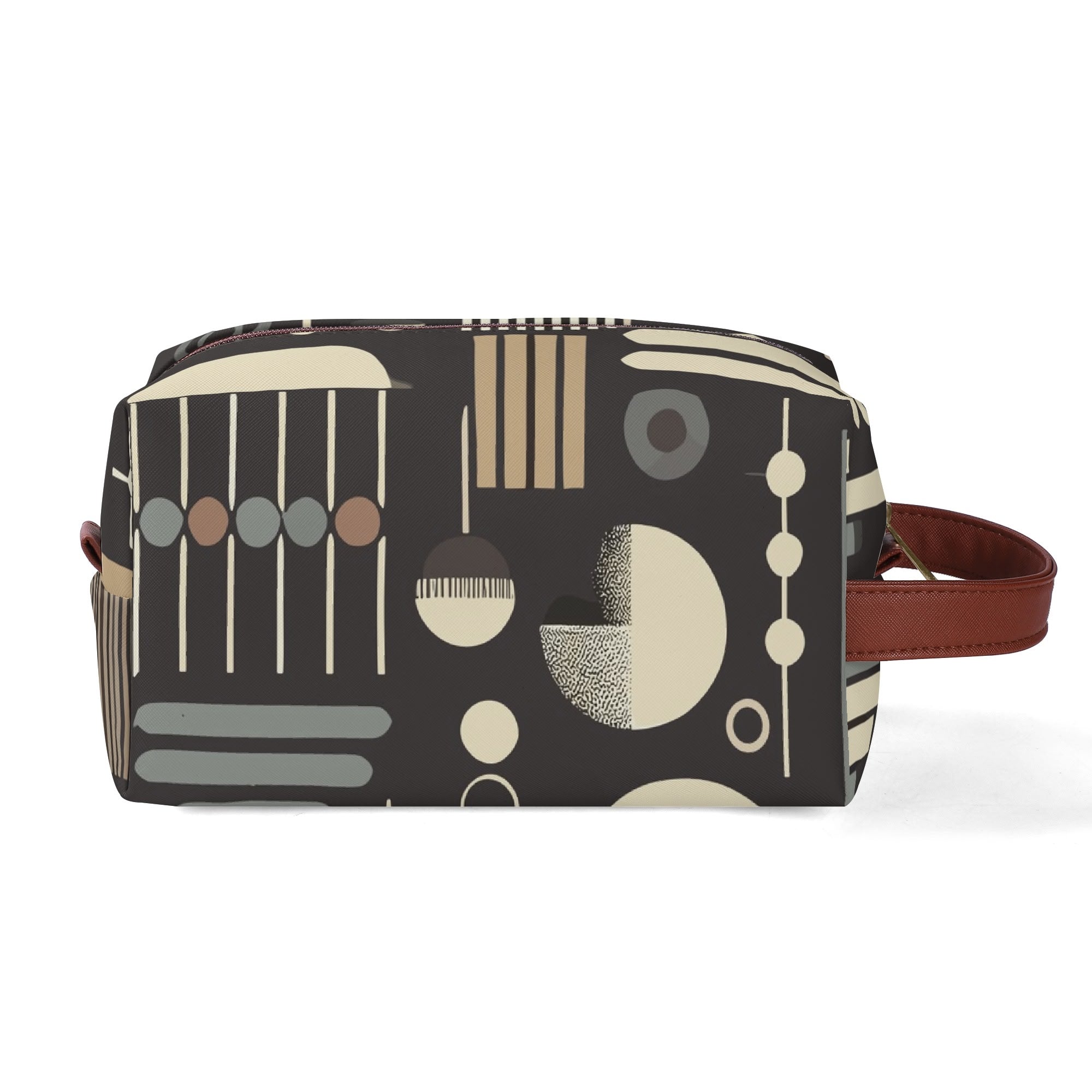 Kate McEnroe New York Bauhaus Mid Century Modern Dopp Kit, Geometric Travel Organizer, Retro Toiletry BagCosmetic &amp; Toiletry BagsWE9JG4PW - 1