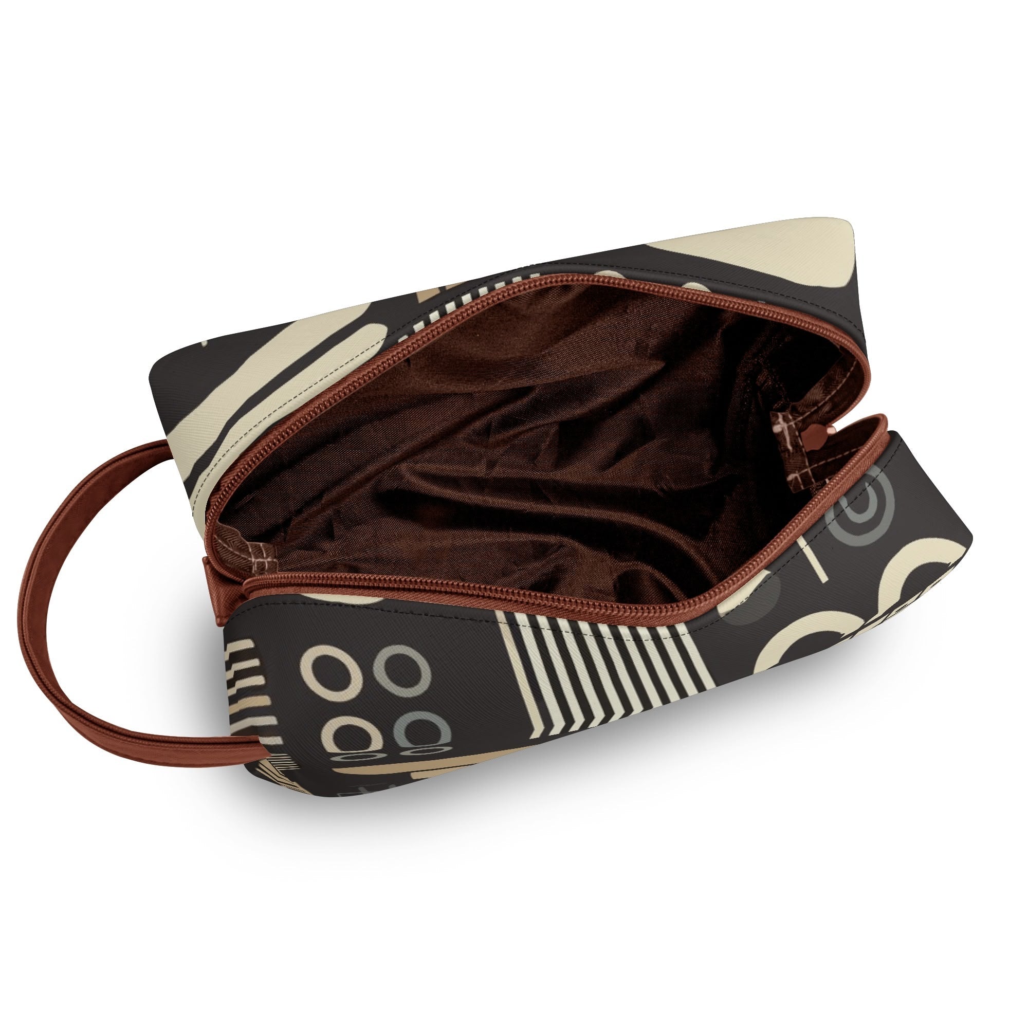 Kate McEnroe New York Bauhaus Mid Century Modern Dopp Kit, Geometric Travel Organizer, Retro Toiletry BagCosmetic &amp; Toiletry BagsWE9JG4PW - 1