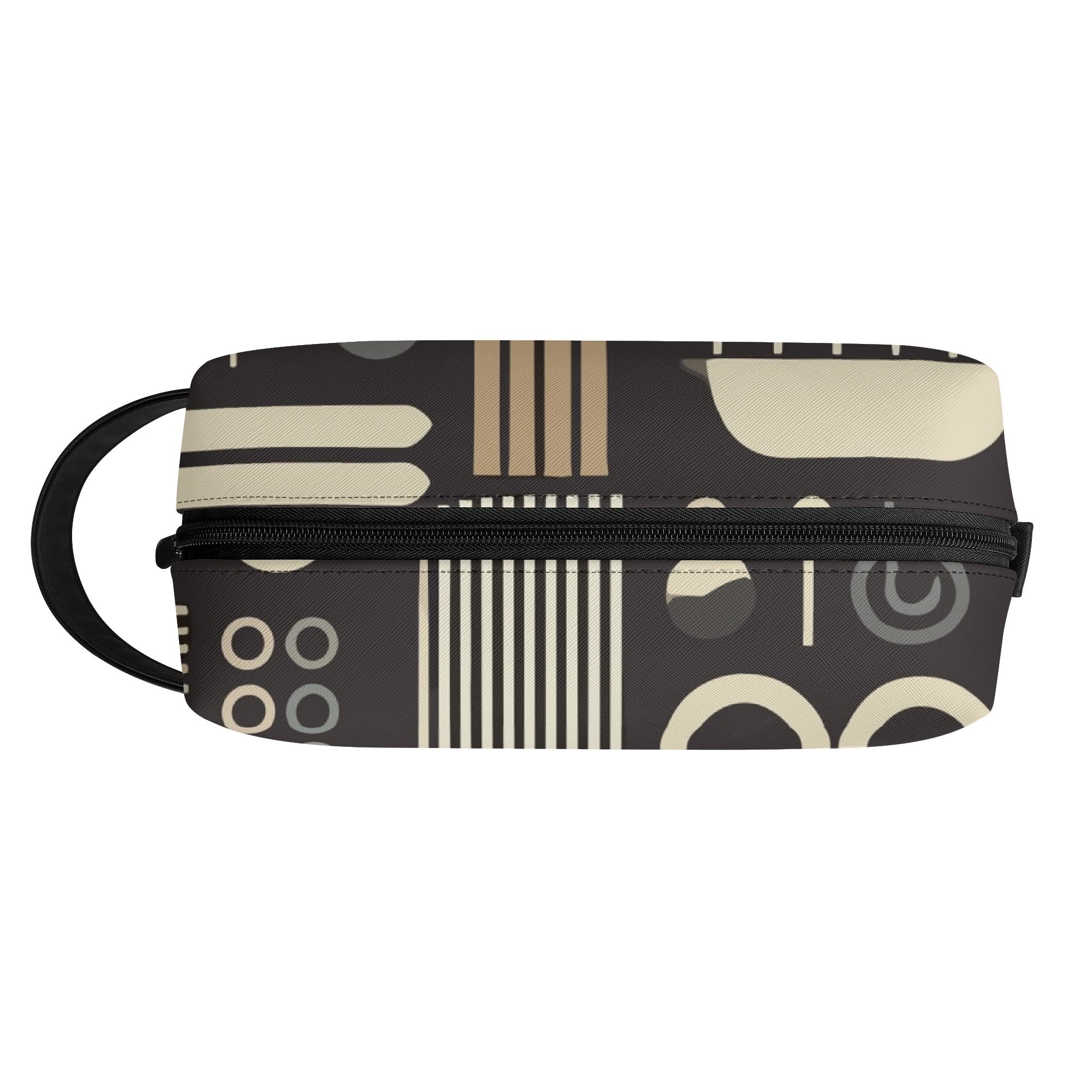 Kate McEnroe New York Bauhaus Mid Century Modern Dopp Kit, Geometric Travel Organizer, Retro Toiletry BagCosmetic &amp; Toiletry BagsWE9JG4PW - 2