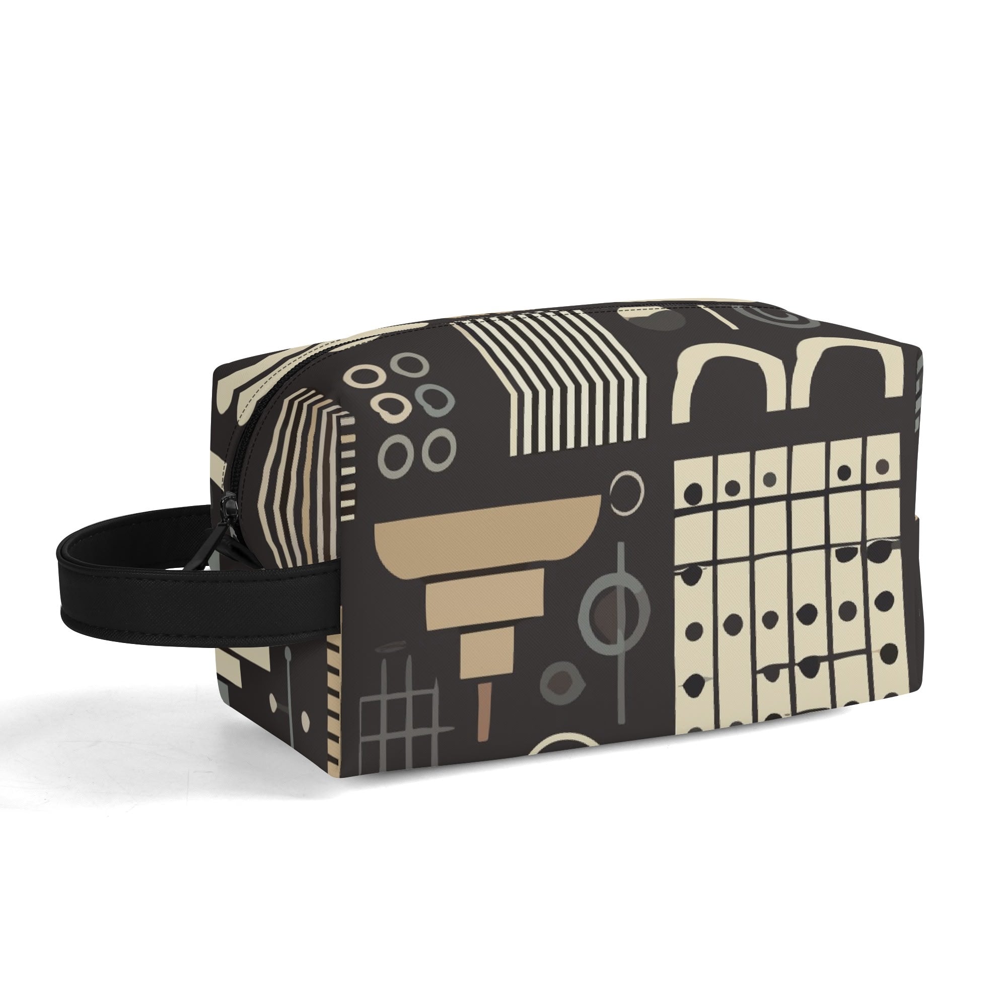 Kate McEnroe New York Bauhaus Mid Century Modern Dopp Kit, Geometric Travel Organizer, Retro Toiletry BagCosmetic &amp; Toiletry BagsWE9JG4PW - 2