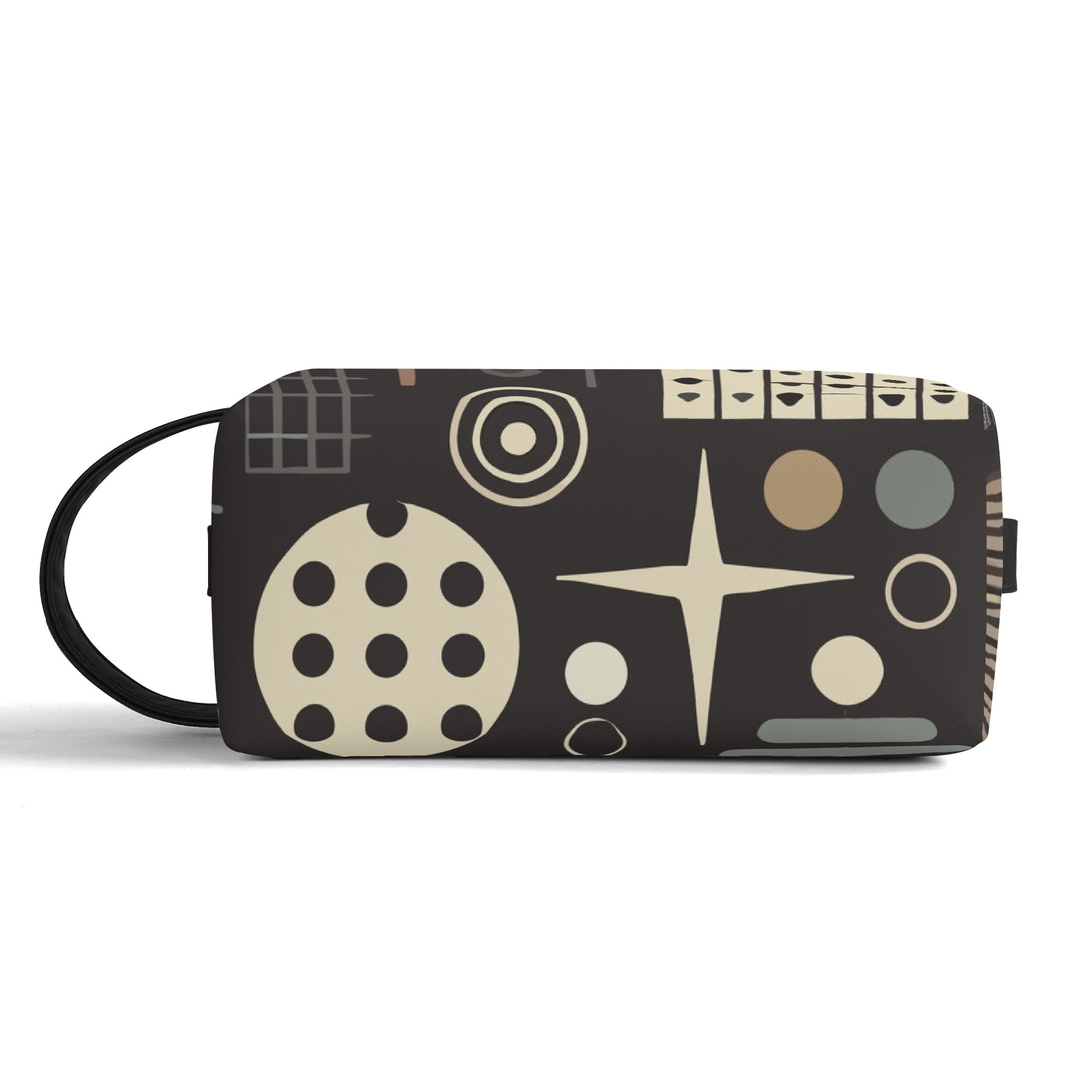 Kate McEnroe New York Bauhaus Mid Century Modern Dopp Kit, Geometric Travel Organizer, Retro Toiletry BagCosmetic &amp; Toiletry BagsWE9JG4PW - 2