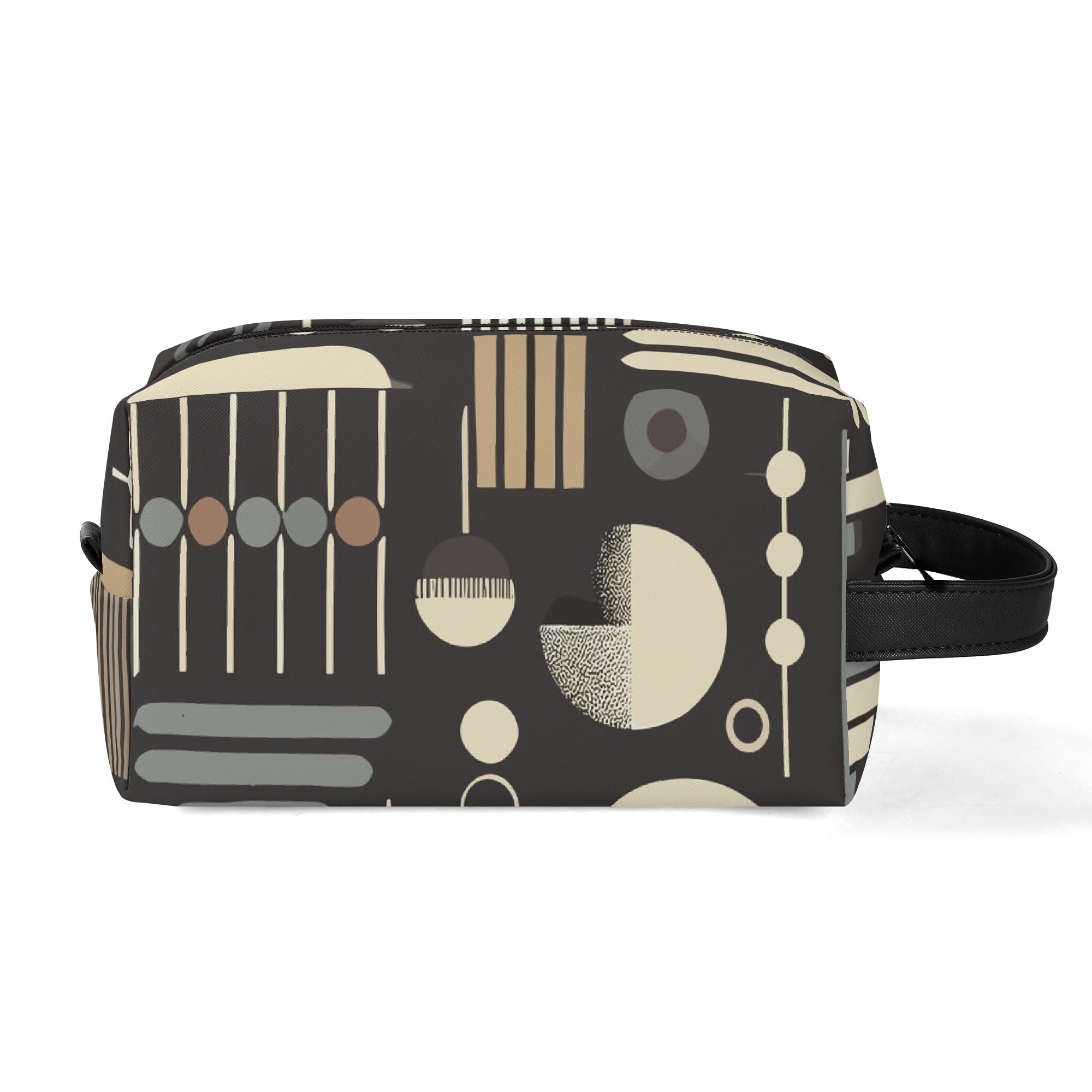 Kate McEnroe New York Bauhaus Mid Century Modern Dopp Kit, Geometric Travel Organizer, Retro Toiletry BagCosmetic &amp; Toiletry BagsWE9JG4PW - 2