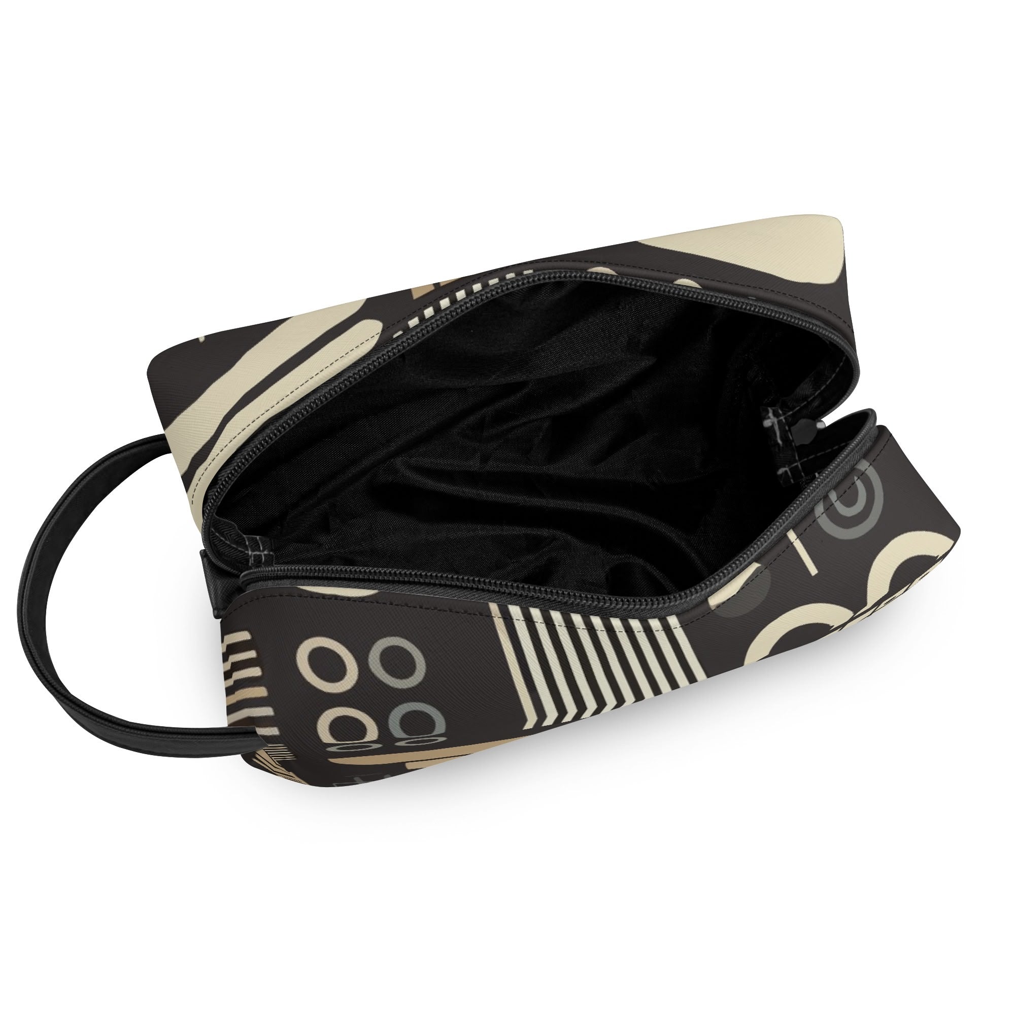 Kate McEnroe New York Bauhaus Mid Century Modern Dopp Kit, Geometric Travel Organizer, Retro Toiletry BagCosmetic &amp; Toiletry BagsWE9JG4PW - 2