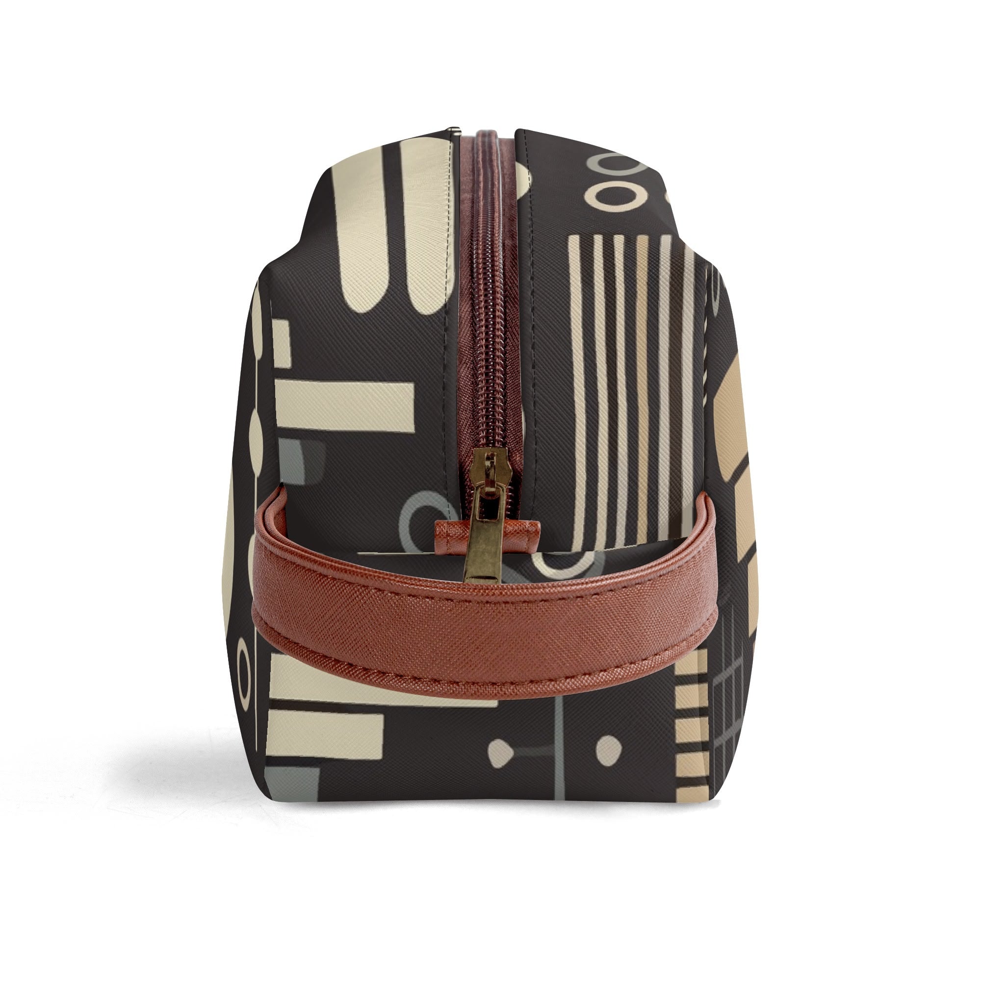 Kate McEnroe New York Bauhaus Mid Century Modern Dopp Kit, Geometric Travel Organizer, Retro Toiletry BagCosmetic &amp; Toiletry BagsWE9JG4PW - 2