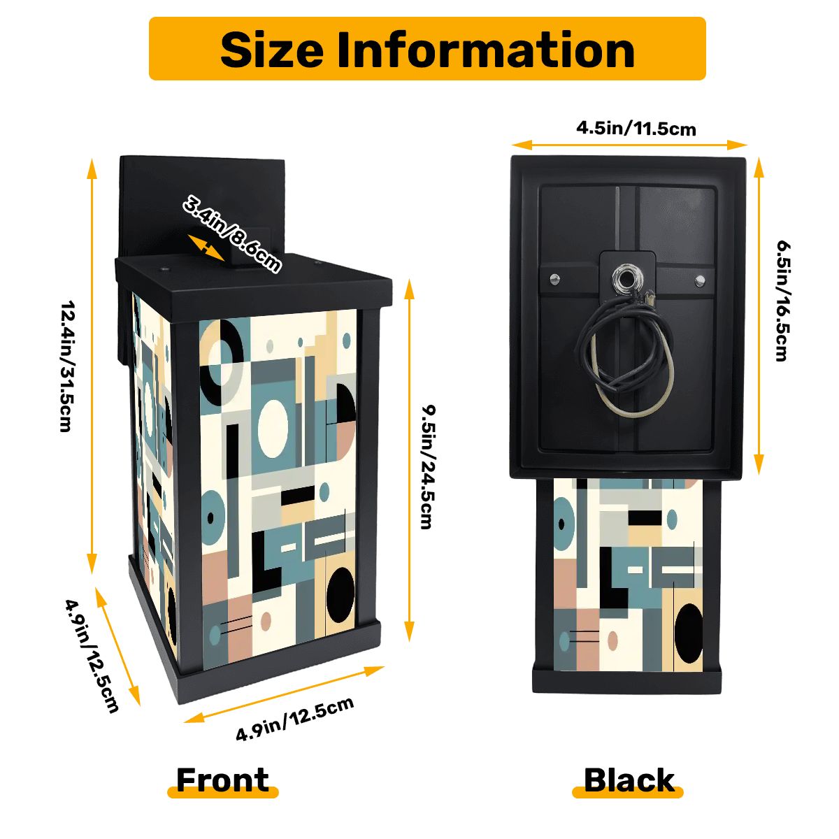 Kate McEnroe New York Bauhaus Wall Sconce Light, Mid Century Modern Retro, Modernist Porch Accent FixtureOutdoor Wall LightskXACgKNYFF