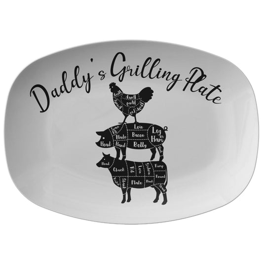 Kate McEnroe New York BBQ Grilling Serving Platter For Fathers Day Gift Serving Platters Black Lettering 9727