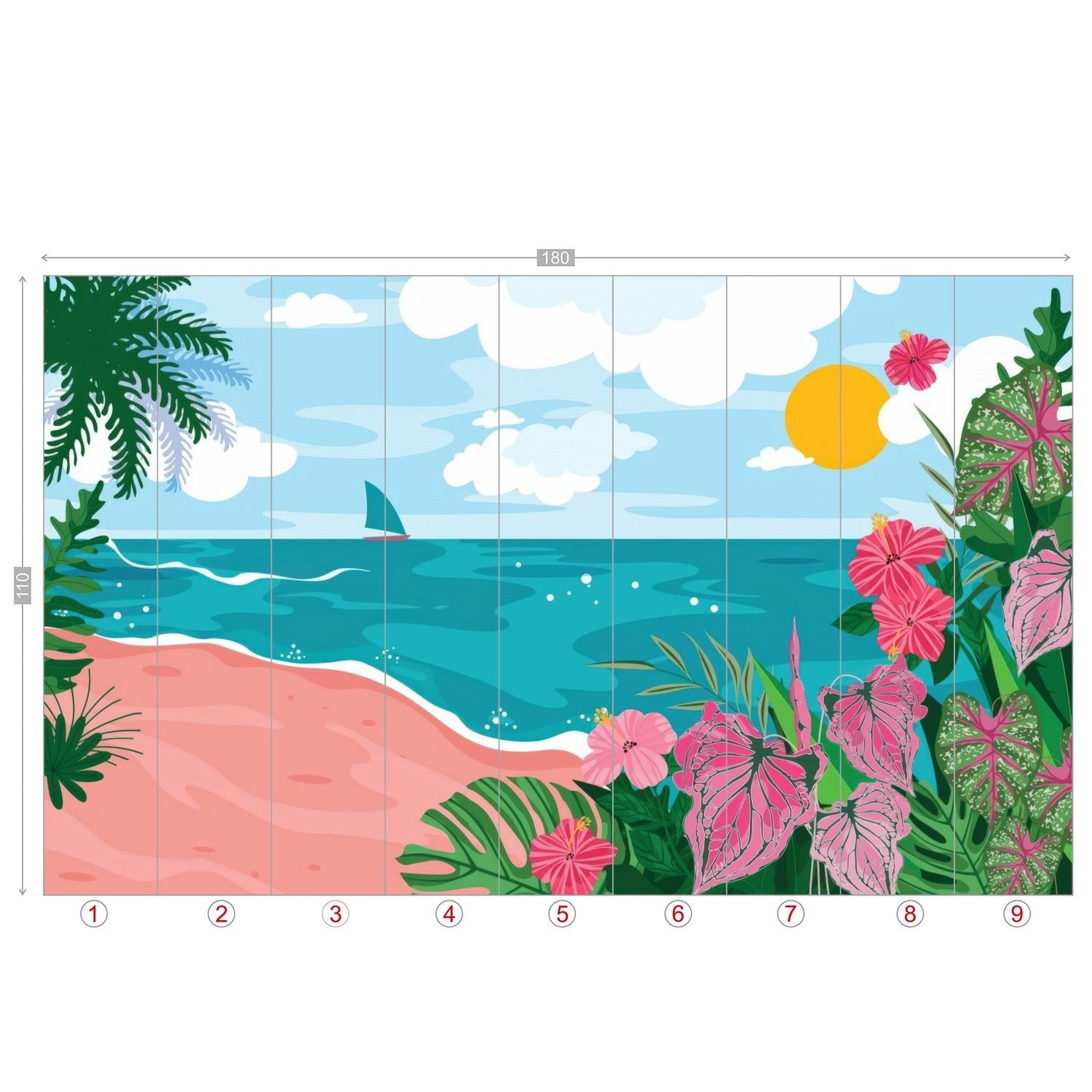 Kate McEnroe New York Beach Paradise Landscape Wall MuralWall Mural119732