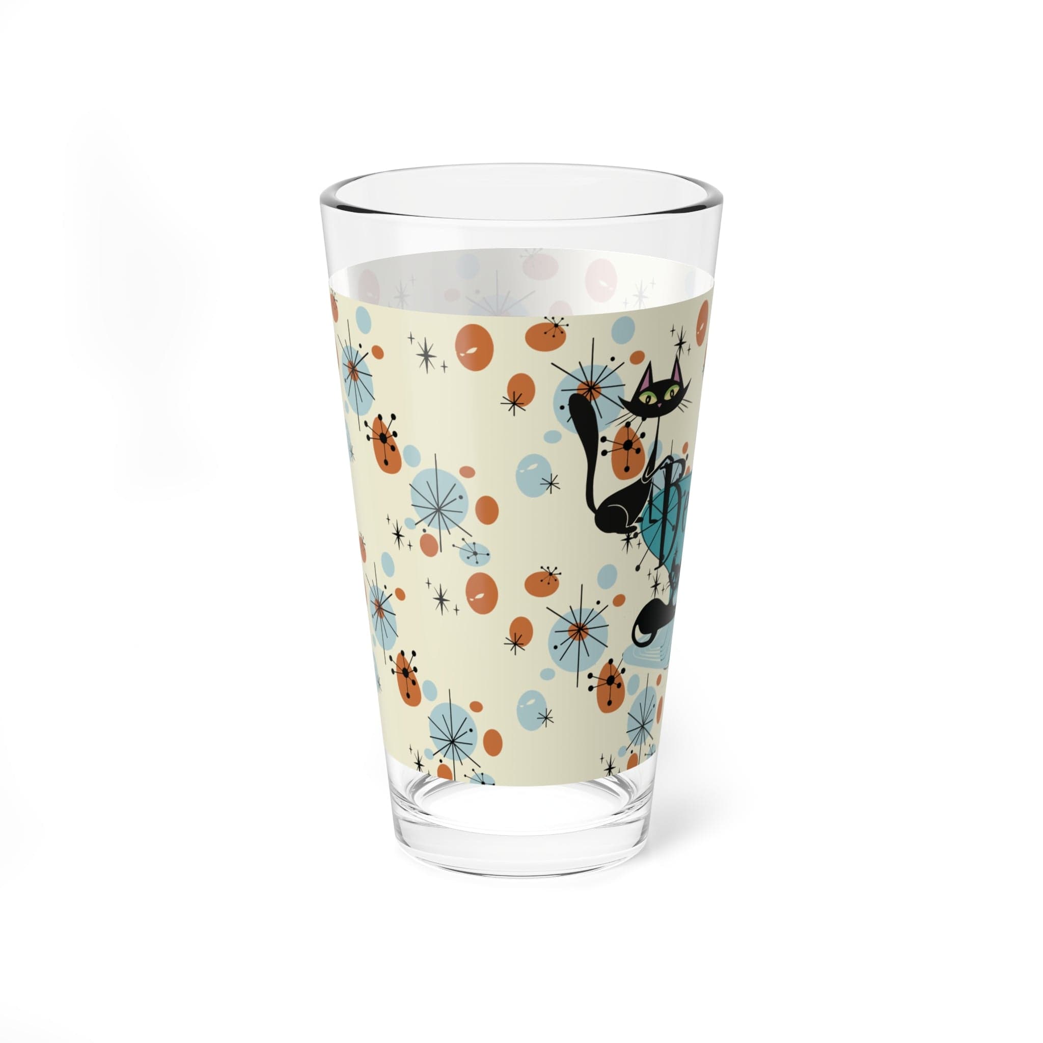 Kate McEnroe New York Because Cats, 50s Atomic Cats Kitschy Mid Century Modern Retro Glassware, Mixing, Shaker, Drinking Glass, MCM Party Drinkware, Cat Mom GiftMixing Glasses25685458490764878862