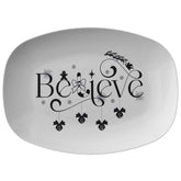 Kate McEnroe New York Believe Christmas Serving Platter B&WServing Platters9727