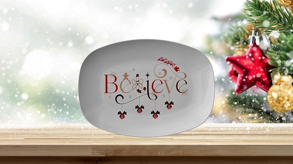 Kate McEnroe New York Believe Christmas Serving Platter Serving Platters 9727