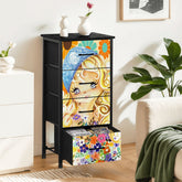 Kate McEnroe New York Big Eyed Girl Retro Vintage Tall Dresser, 70s Kitsch Flower Power Storage ChestDressersei4fTMfDuk