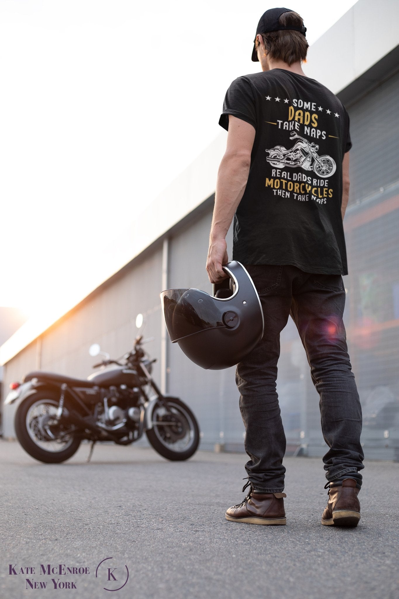 Kate McEnroe New York Biker Dad Shirt For Fathers day, Birthday Gift, Real Dads Ride Motorcycles Then Take Naps Shirt, Funny Biker Shirt, Dad GiftT - Shirt21746328626535924808