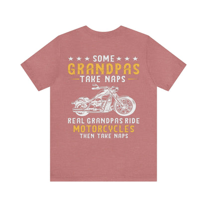 Kate McEnroe New York Biker Grandpa Shirt For Fathers day, Birthday Gift, Real Grandpas Ride Motorcycles Then Take Naps Shirt, Funny Biker Shirt, Granddad Gift 