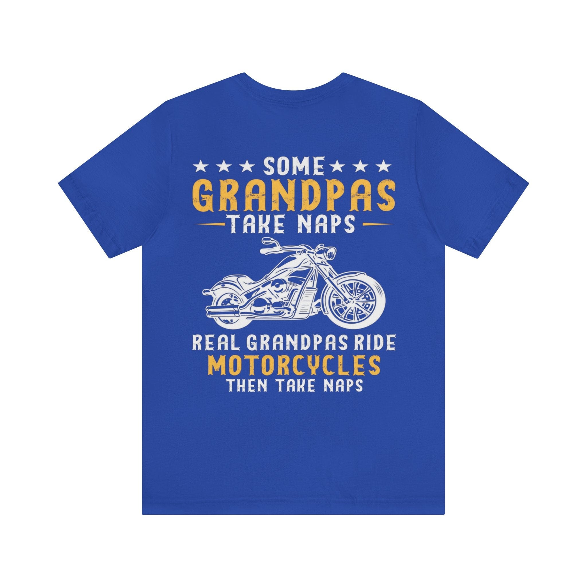 Printify Biker Grandpa Shirt For Fathers day, Birthday Gift, Real Grandpas Ride Motorcycles Then Take Naps Shirt, Funny Biker Shirt, Granddad Gift 