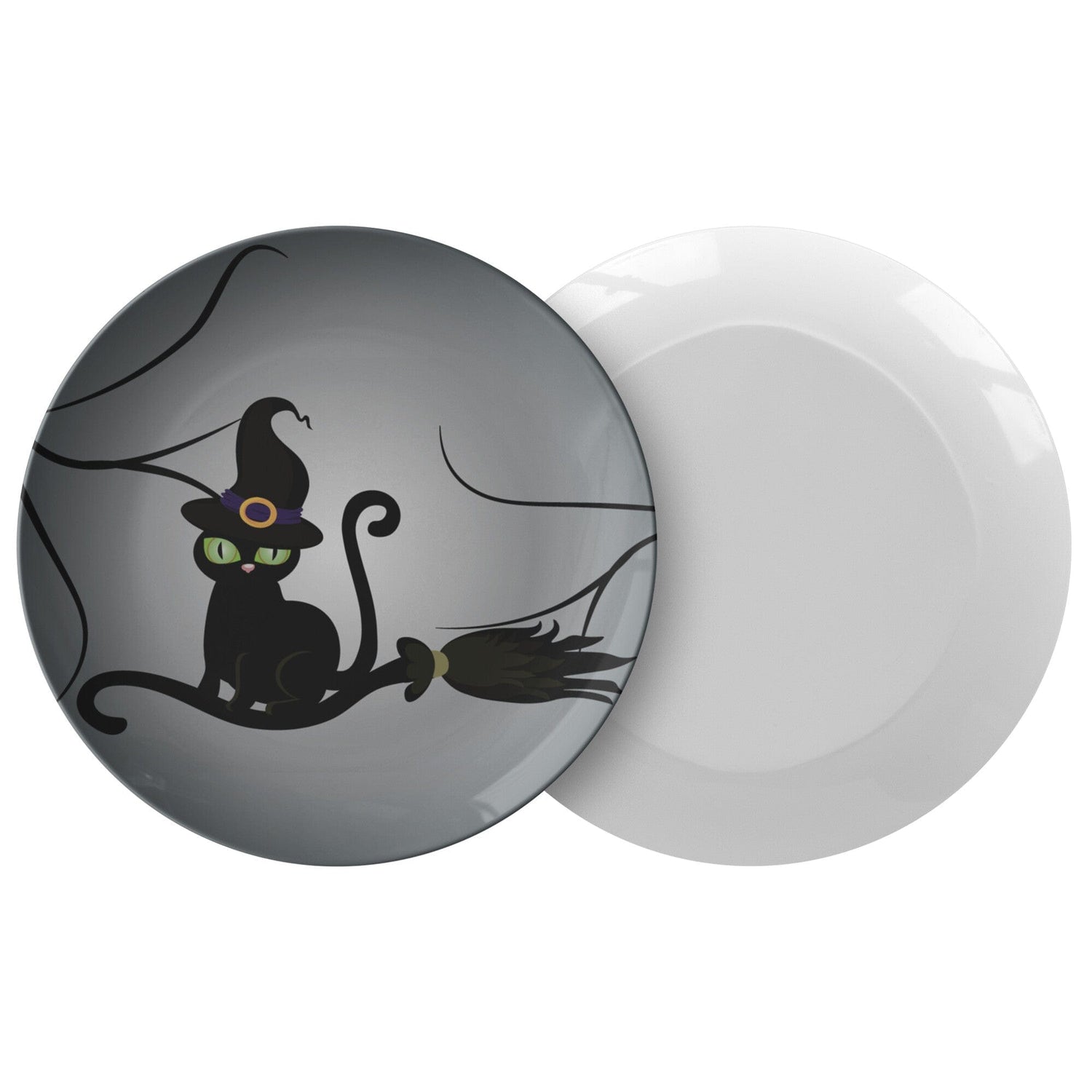 Kate McEnroe New York Black Cat Witch Halloween PlatesPlatesP20 - BLA - CAT - 64S