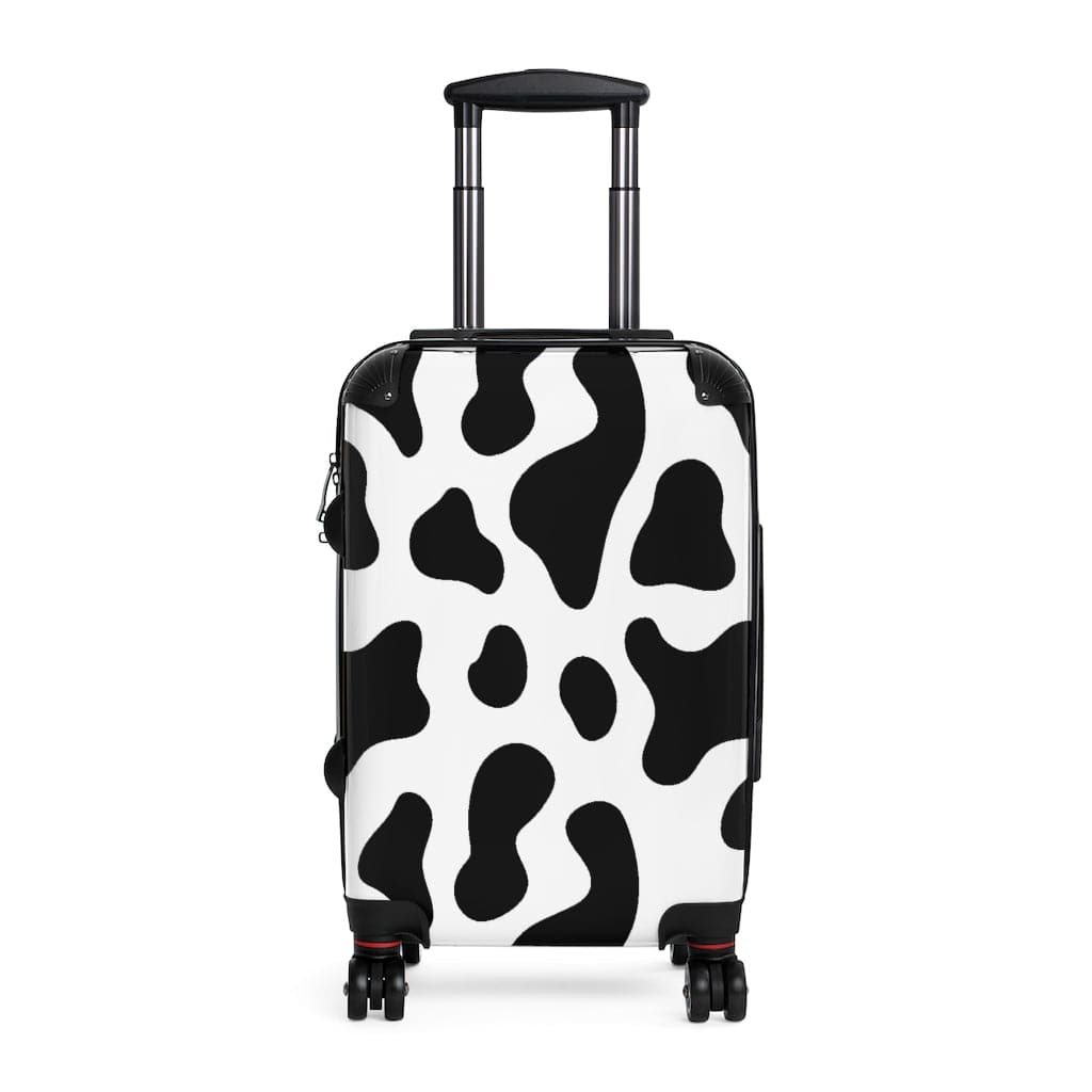 Kate McEnroe New York Black &amp; White Cow Print Luggage Set Suitcases Small / Black 22711982053672181910