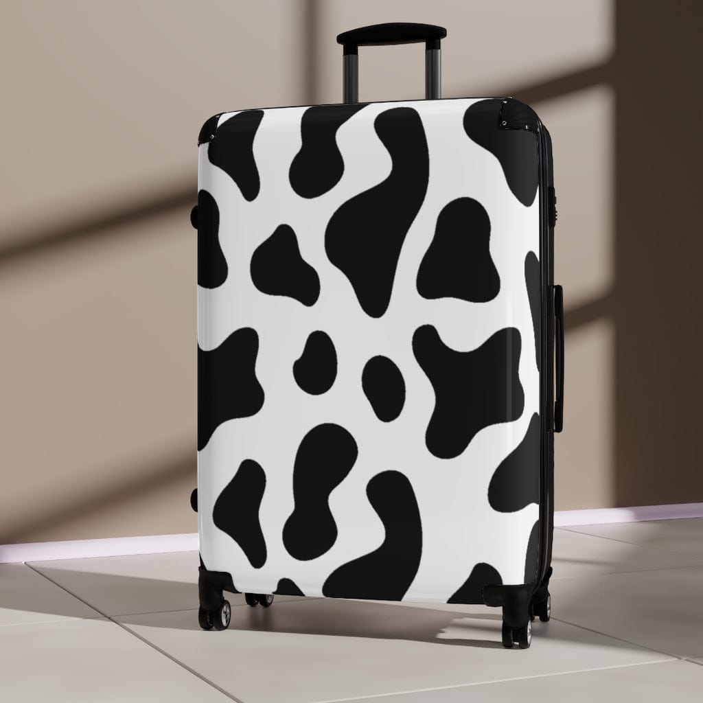 Kate McEnroe New York Black &amp; White Cow Print Luggage SetSuitcases18356198787433068288