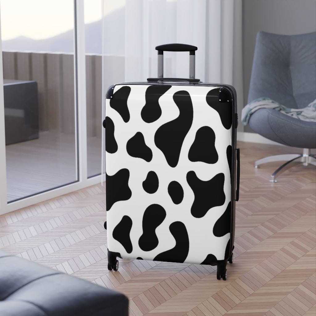 Kate McEnroe New York Black &amp; White Cow Print Luggage SetSuitcases18356198787433068288