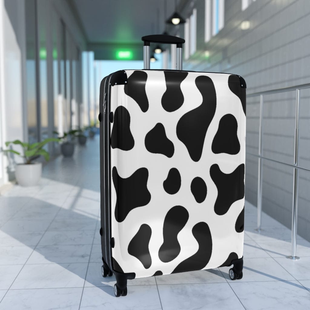 Kate McEnroe New York Black &amp; White Cow Print Luggage SetSuitcases18356198787433068288