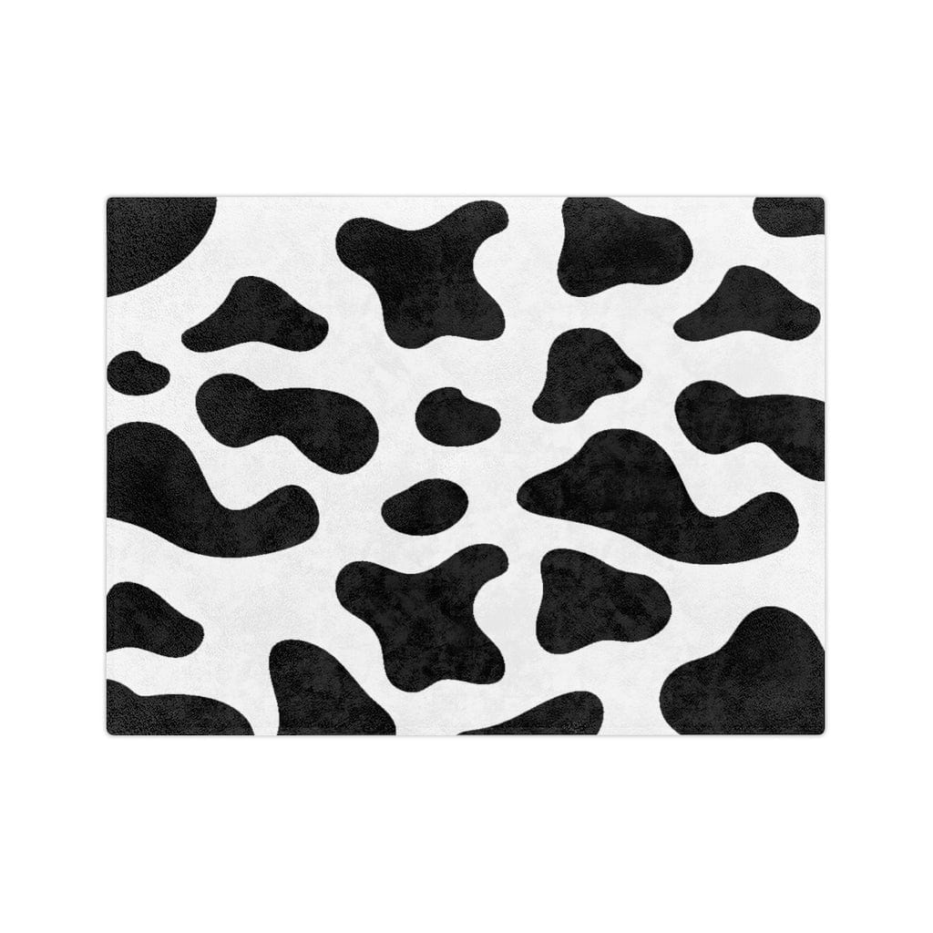 Kate McEnroe New York Black &amp; White Cow Print Velveteen Minky BlanketBlankets70664660950884041150