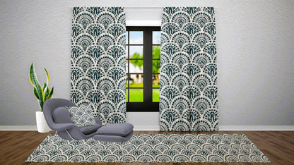 Kate McEnroe New York Blackout or Sheer Window Curtains in Bohemian Damask PrintWindow CurtainsCurtainSheer - 50x84 - DoublePanel - 20220727174352562