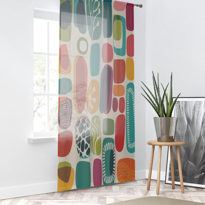 Kate McEnroe New York Blackout &amp; Sheer Window Curtains in Mid Century Modern Boho Retro PrintWindow Curtains30231019153955019716-2
