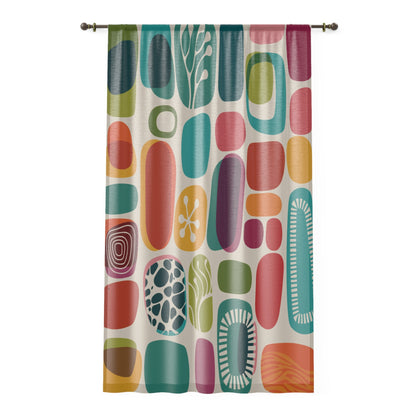 Kate McEnroe New York Blackout &amp; Sheer Window Curtains in Mid Century Modern Boho Retro PrintWindow Curtains30231019153955019716-2