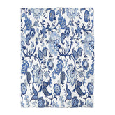 Kate McEnroe New York Blue and White Chinoiserie Jacobean Floral Microfiber Duvet Cover, Grandmillenial Bedroom DecorDuvet Covers19883540189661238814